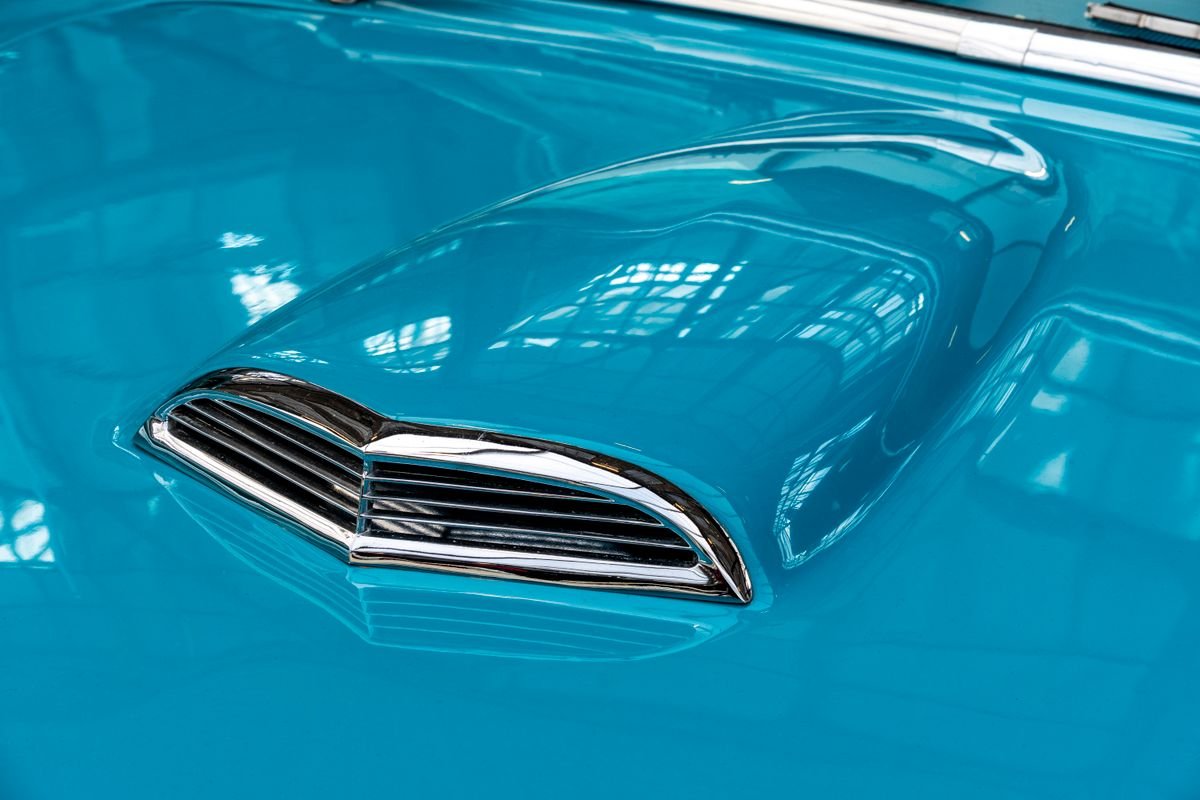 Glossy black car paint after PPF application